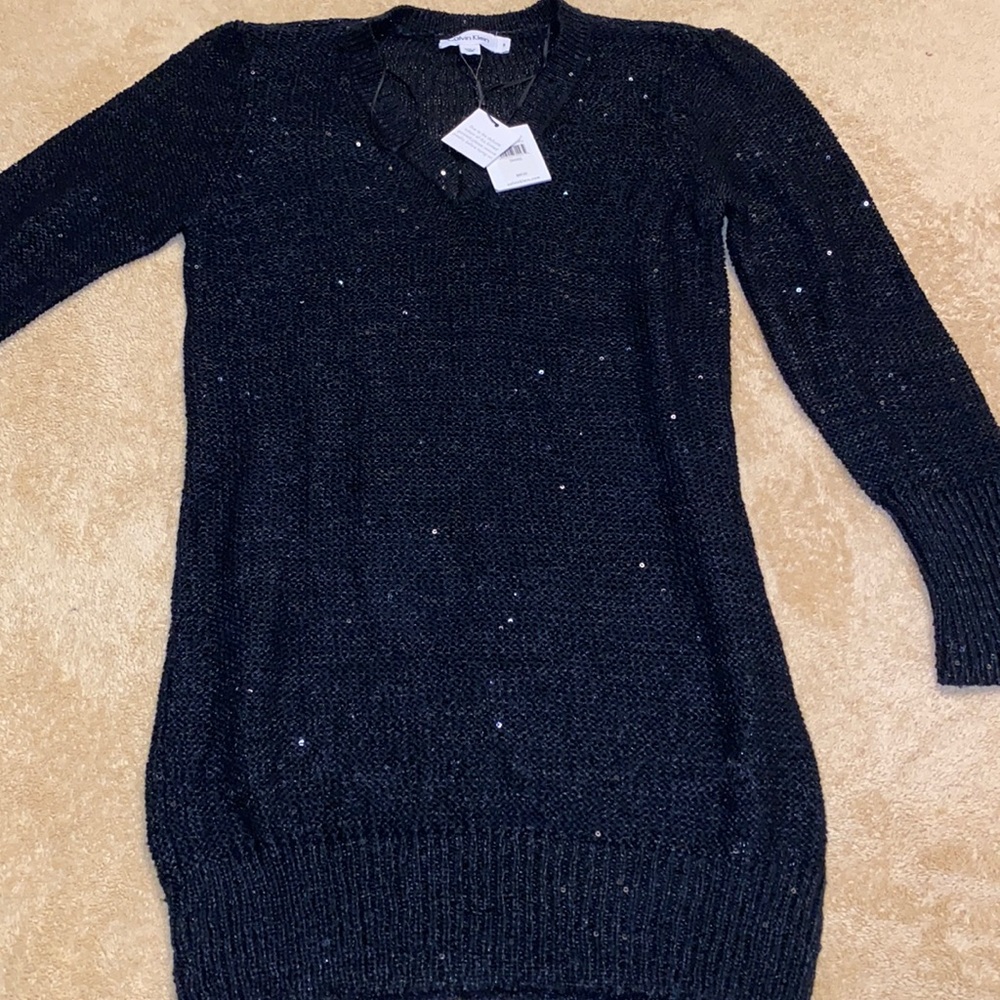 Calvin Klein Sequin Sweater Dress